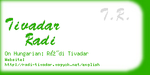 tivadar radi business card